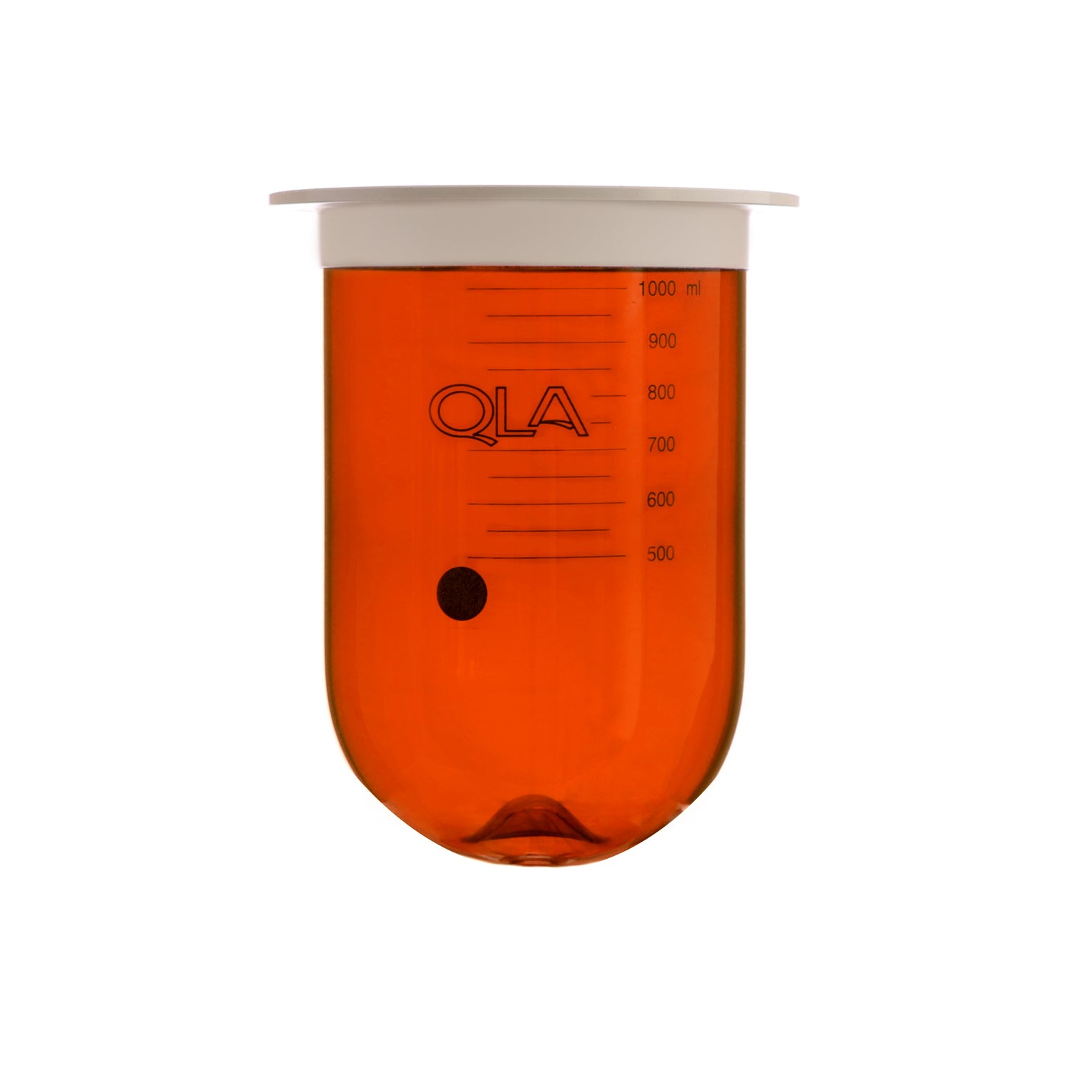 1000mL Amber Glass Apex Vessel with Plastic Rim