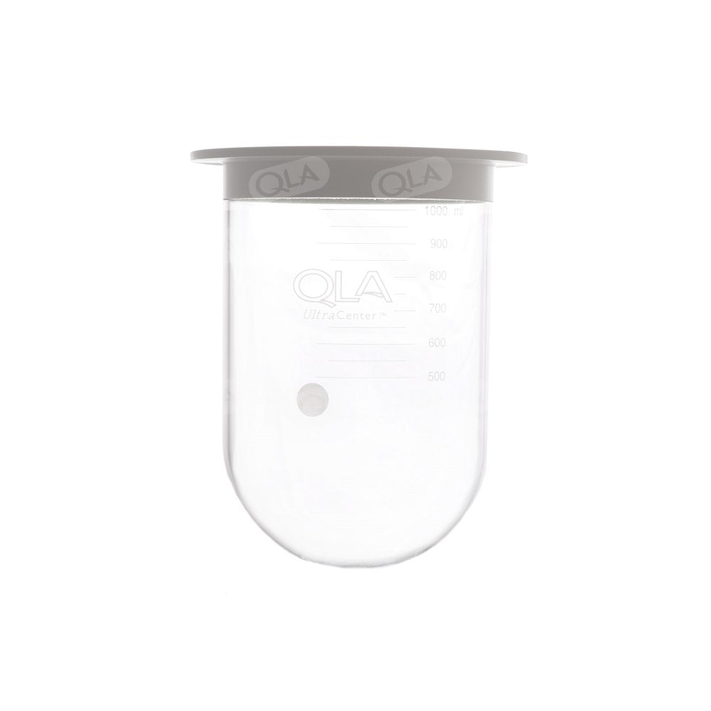 1000mL Clear UltraCenter Precision Glass Vessel with Plastic Rim
