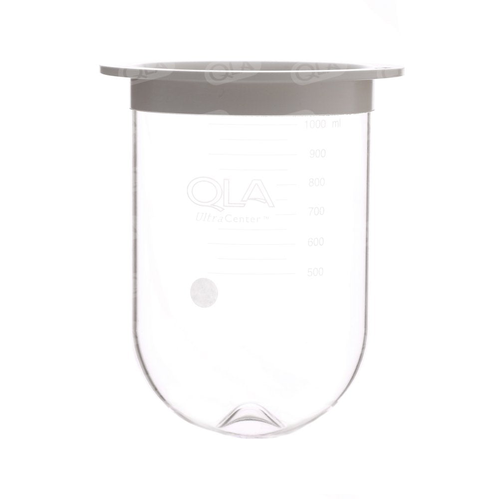 1000mL Clear UltraCenter Precision Glass Apex Vessel with Plastic Rim