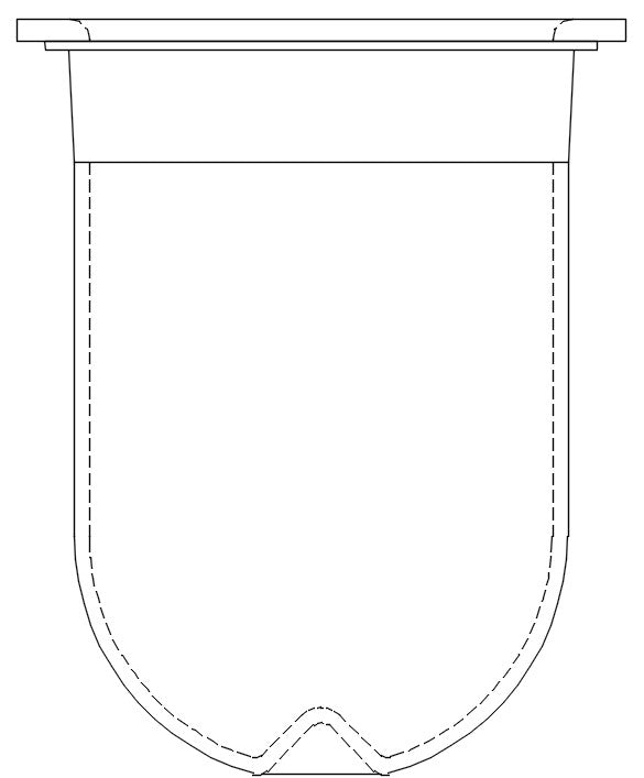 1000mL Amber Glass Apex Vessel with Centering Ring, Logan compatible
