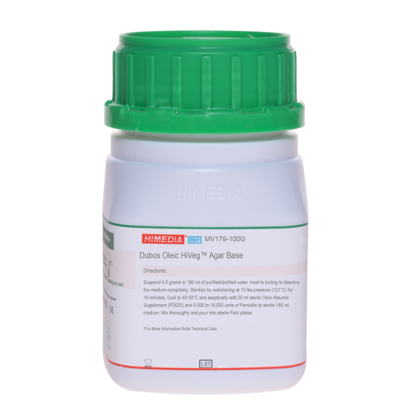 Dubos Oleic HiVegâ„¢ Agar Base 100G